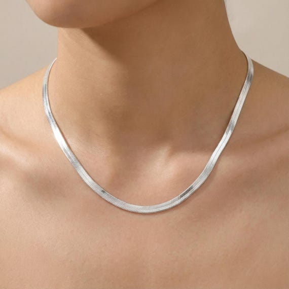WYM Silver 925 SNAKE CHAIN NECKLACE 新品 925 Sterling Silver Snake Chain Necklace,thin Link Chain for DIY