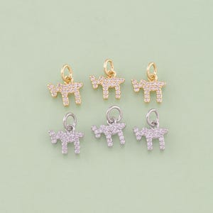 1pcs 18K Gold Filled CZ Ox Pendant Ox Charm for DIY Jewelry Finding Necklace Bracelet AD-3094