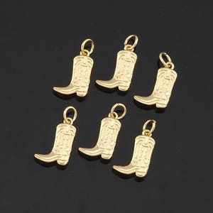 1pcs 18K Gold Filled Cowboy Boots Pendant Cowboy Shoes Charm for DIY Jewelry Finding Necklace Bracelet AD-894