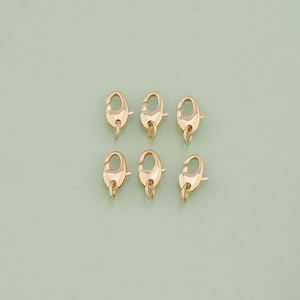 18K Gold Filled Lobster Clasp,Carabiner Lock Connector,Lobster Claw for DIY Jewelry Finding Necklace Bracelet AD2086