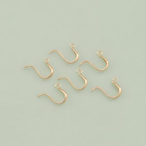 1pair 18K Gold Filled Dainty Ear hook Huggie Earring Findings Gold Hoop for Earring Supplies for DIY Jewelry Finding XT115