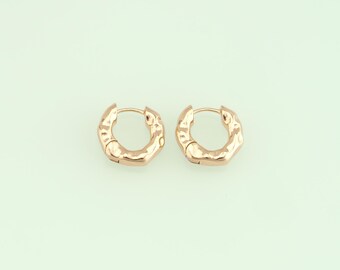 1pair 18K Gold Filled Dainty Huggie Earring Findings Gold Round Hoops Earrings for Earring Supplies for DIY Jewelry Finding NY-1106