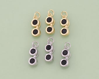 1pcs 18K Gold Filled Sunglasses Pendant Classes Charm for DIY Jewelry Finding Necklace Bracelet AD-2892