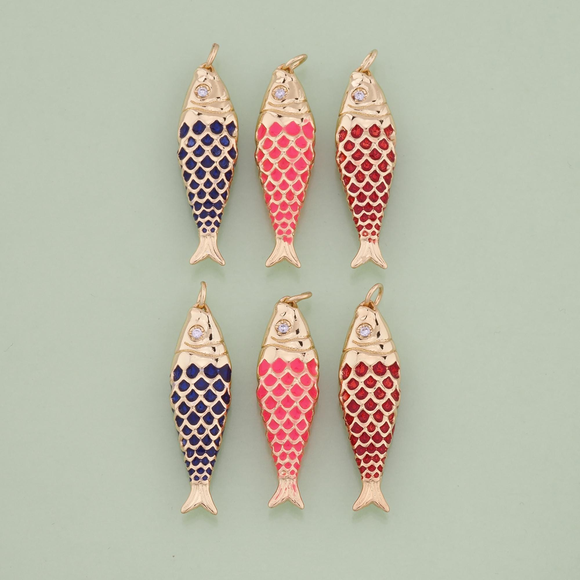 Gold Charms Fish - Etsy
