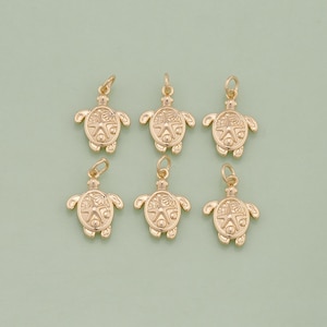 1pcs 18K Gold Filled Turtle Pendant Turtle Charm for DIY Jewelry Finding Necklace Bracelet AD2348