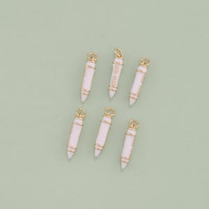 1 stks 18 K Gold Filled Emaille Pen Hanger Pen Charm voor DIY Sieraden Vinden Ketting Armband AD1836