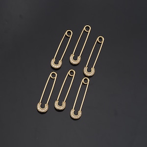 18K Gold Filled Spring Push Gate Pin Charm For DIY Jewelry Clasp Finding Necklace Bracelet AD-586