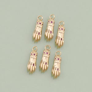 1 stücke 18K Gold Füllte Hand Anhänger Hand Geste Charme für DIY Schmuck finden Halskette Armband AD-1112