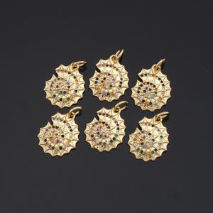 Pendentif coquillage rempli d&#39;or 18 carats breloque conque pour bijoux à bricoler soi-même trouver collier bracelet