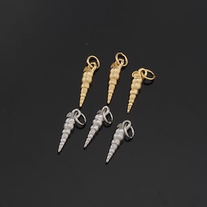 Pendentif coquillage rempli d&#39;or 18 carats breloque conque pour bijoux à bricoler soi-même trouver collier bracelet AD-92