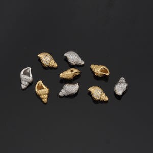 Pendentif coquillage rempli d&#39;or 18 carats breloque conque pour bijoux à bricoler soi-même trouver collier bracelet AD-85