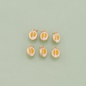 1pcs 18K Gold Filled Enamel Durian Pendant Fruit Charm for DIY Jewelry Finding Necklace Bracelet AD2347