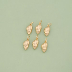 1 pièces pendentif coquillage rempli d&#39;or 18 carats breloque pour bijoux à bricoler soi-même trouver collier bracelet XT-198