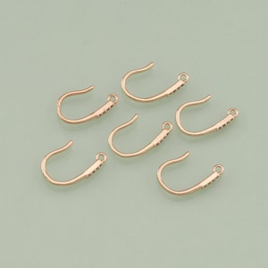 1pair 18K Gold Filled Dainty Ear hook Huggie Earring Findings Gold Hoop for Earring Supplies for DIY Jewelry Finding XT113