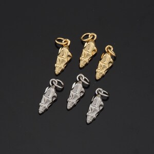 Petit pendentif coquillage rempli d&#39;or 18 carats breloque en forme de conque pour bijoux à bricoler soi-même trouver collier bracelet AD-104
