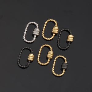 18K Gold Filled Oval Carabiner Clasp,Carabiner Lock Connector,Spring Push Gate For DIY Jewelry Clasp Finding Necklace Bracelet AD-584