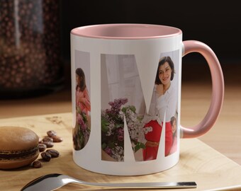 Custom MUM Collage Mug – Personalised Photo Coffee Cup, Birthday Gift for Mum, Christmas Gift for Mum