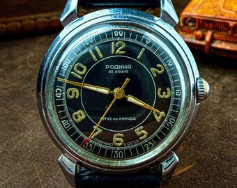 Original Rodina Automatic Watch USSR 22 Jewels Soviet Vintage Watch Rare Kirov Mechanical Timepiece Collectible