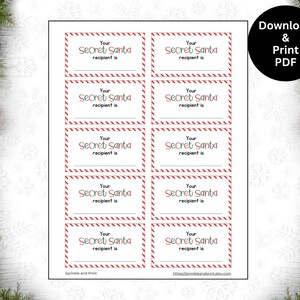 Secret Santa Printable, Secret Santa Questionnaire for Coworkers