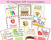 Teacher Thank You Gift Card Holder, Elementary Teacher Appreciation Week Gift Card Printable PDF, Teacher Birthday Card, Digital Download