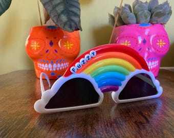 Fuzzy Rainbow Glasses