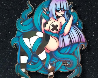 Tentacle Goth Girl Enamel Pin