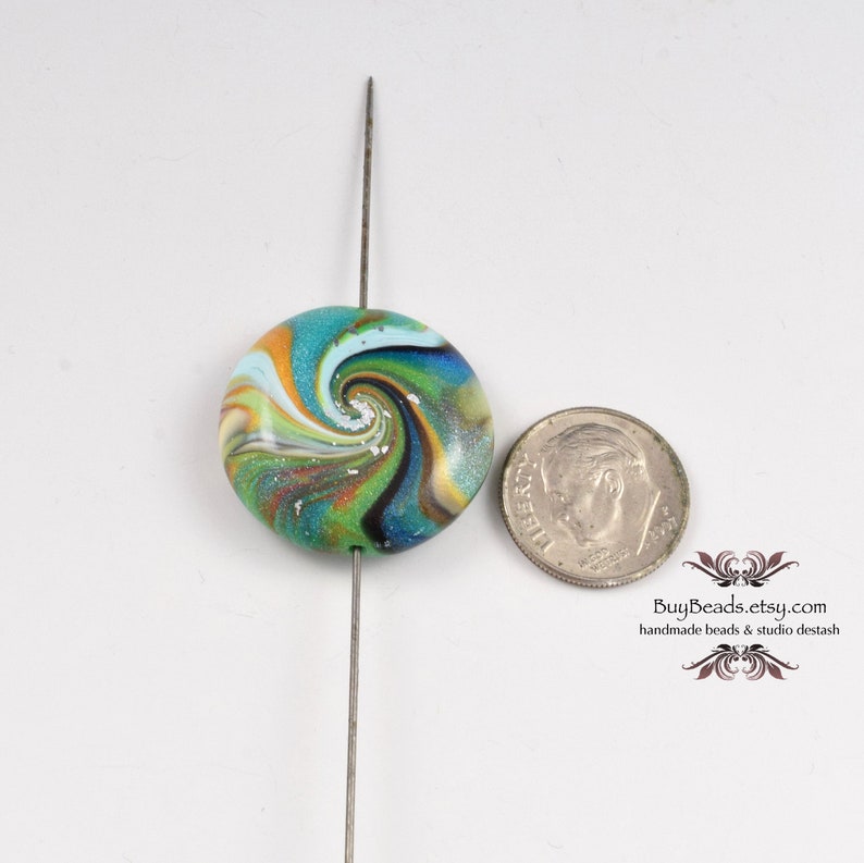 Olive Green Teal Blue Lentil Bead Kit #10 Silver Polymer Clay