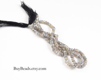 13.5" strand Labradorite Faceted Rondelles 3x2mm