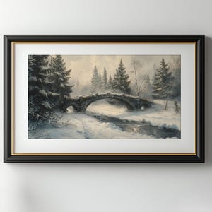 Winter Landscape, Winter Print, Winter Poster, Snowy Landscape, Moody winter Print