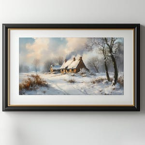 Winter Print, Winter Landscape, Rustic Decor, Snowy Print, Snowy Art, Winter Decor