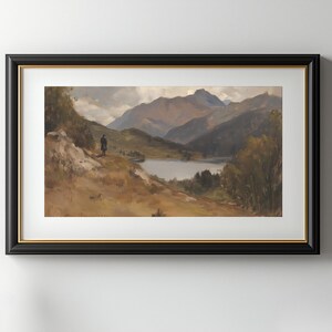 Landscape Art, Printable Landscape, Muted Landscape, Rustic Decor, Vintage Style Print