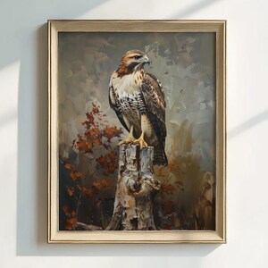 Hawk Print, Bird Print, Wildlife Print, Bird Art, Wildlife Art, Vintage Style Bird, Wildlife Décor, Nature Print