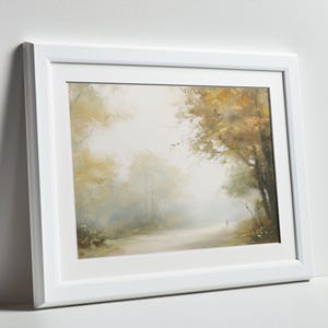 Muted Landscape, Vintage Landscape Rustic Decor, Landscape Print, Scenic Print