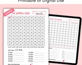 Pink Savings Tracker Printable | Savings Challenge, Goal & Deposit Tracker | Digital PDF