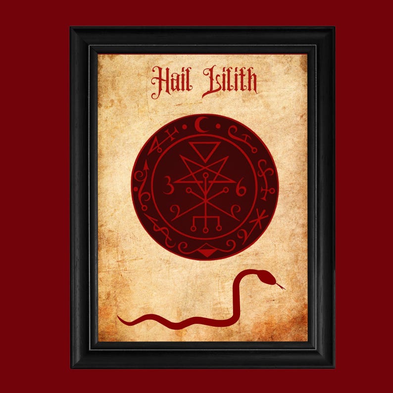 Dark Goddess Lilith Ritual, Printable Lilith Sigils, Witchcraft Wicca ...