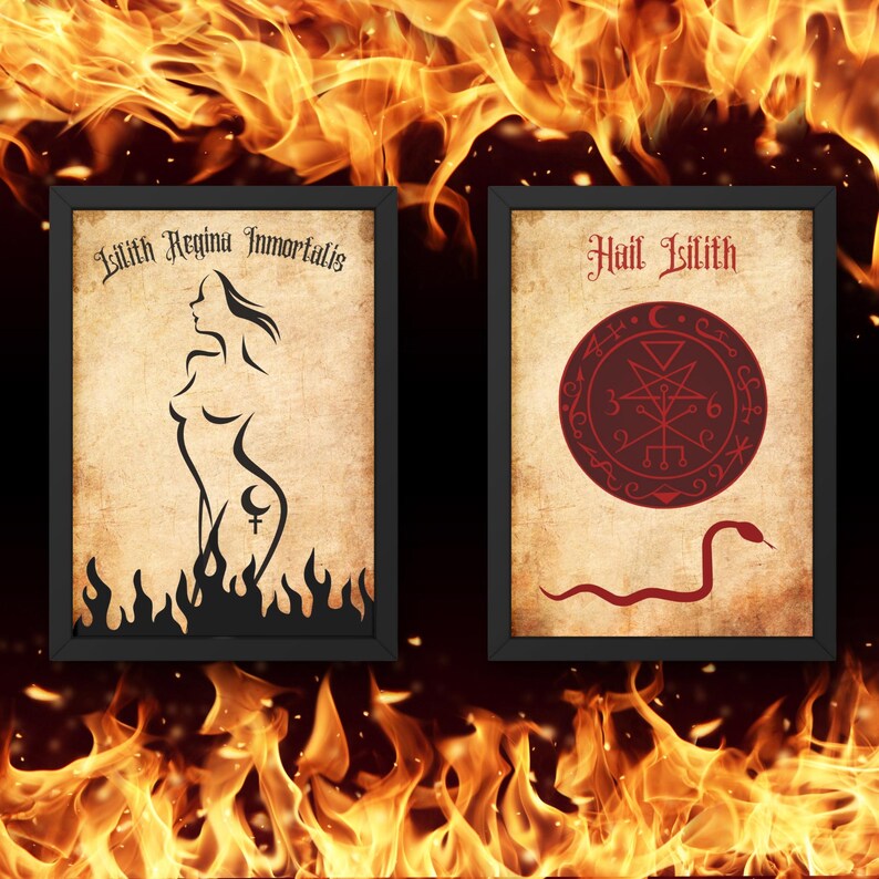 Dark Goddess Lilith Ritual, Printable Lilith Sigils, Witchcraft Wicca ...