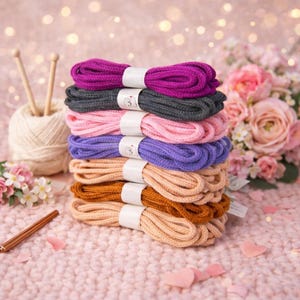 Bulk 10Ft/3m in whole Peace Cashmere Hand Knit I-Cord — Decorative Knit Cord for Crafts