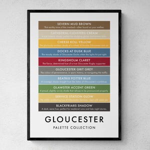 Gloucester Funny Colour Palette Print, Poster Wall Art | Printable Digital Download