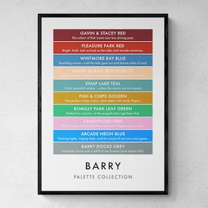 Barry Funny Colour Palette Print, Poster Wall Art | Download digital para impressão