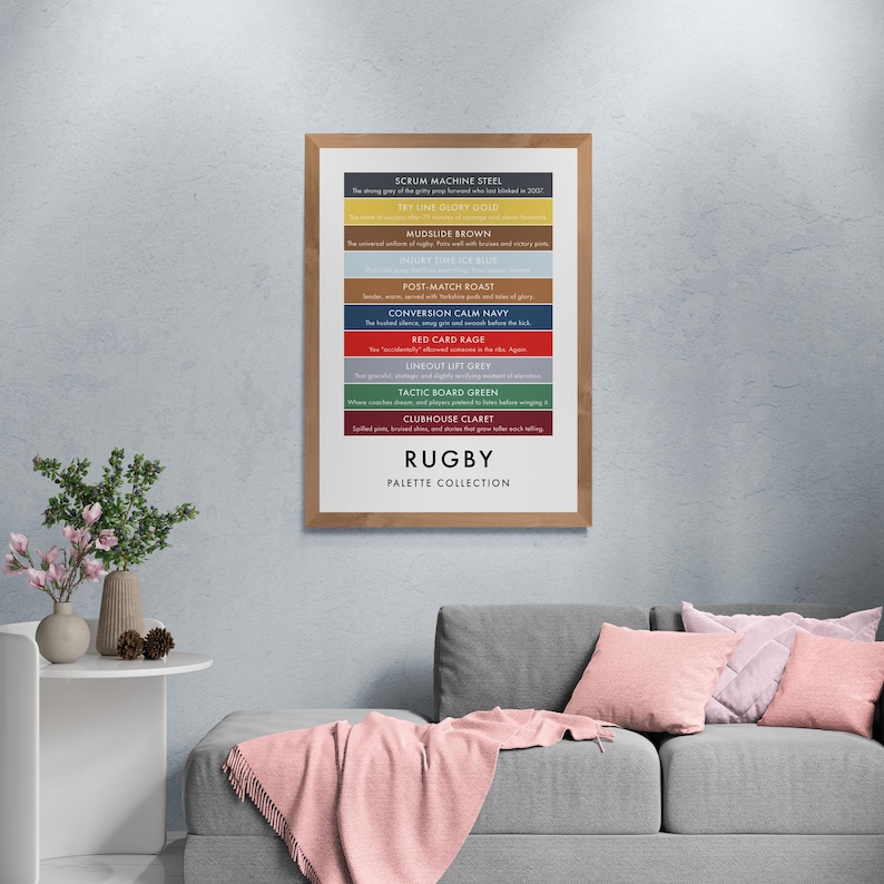 What Colour Is Rugy Rugby Funny Colour Palette Print, Sports Gift, Poster Wall Art - Etsy UK