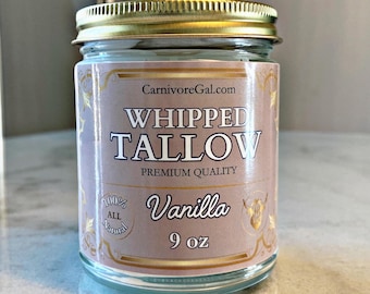 Whipped Tallow Vanilla, Beeftallow Face Moisturizer