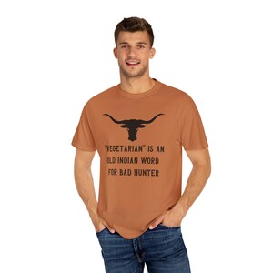 Camiseta de carne carnívora, camiseta para amantes de la carne, camiseta carnívora, palabra india vegetariana para cazador pésimo, camiseta divertida imagen 3