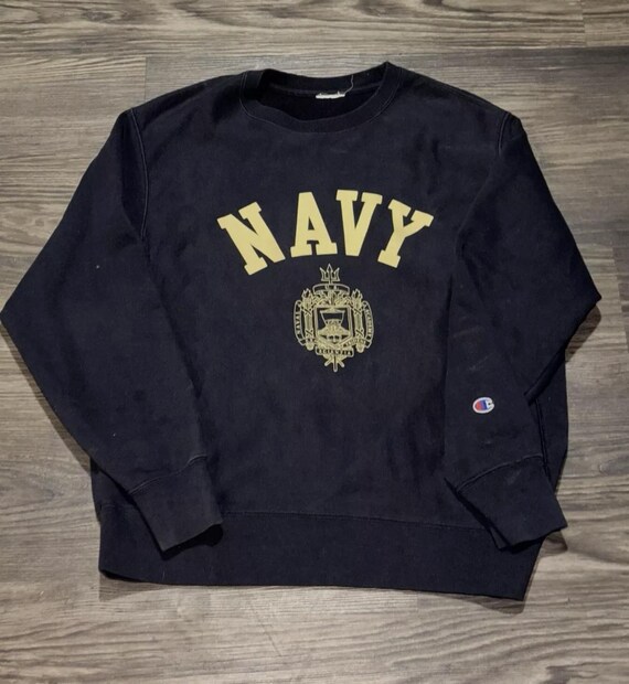 Vtg 1990s U.S Navy Reverse Weave Sweatshirt - Made in USA (L