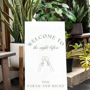 Elegant Wedding Rehearsal Dinner Welcome Sign (Digital Download)