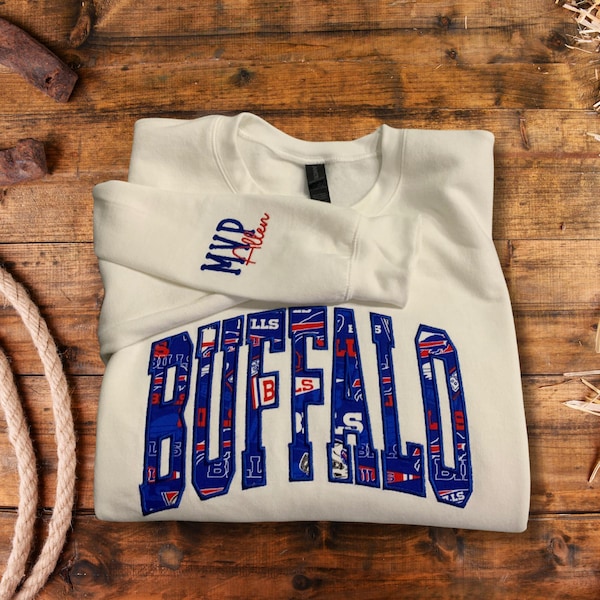 Buffalo Bills MVP Allen Sweatshirt – Game Day Appliquéd Crewneck Tailgating Wear
