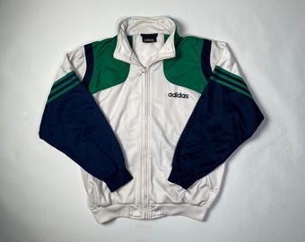 Adidas Track Jacket Y2k Track Top Zip Jacket Ivory White