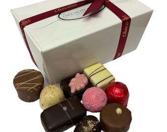 CHOCOLATES BELGAS 26-28 Bombones surtidos Caja regalo blanca 495g