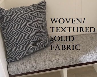 ORDER NOW- 2" Custom Piped Cushion- TEXTURED Solid Fabric