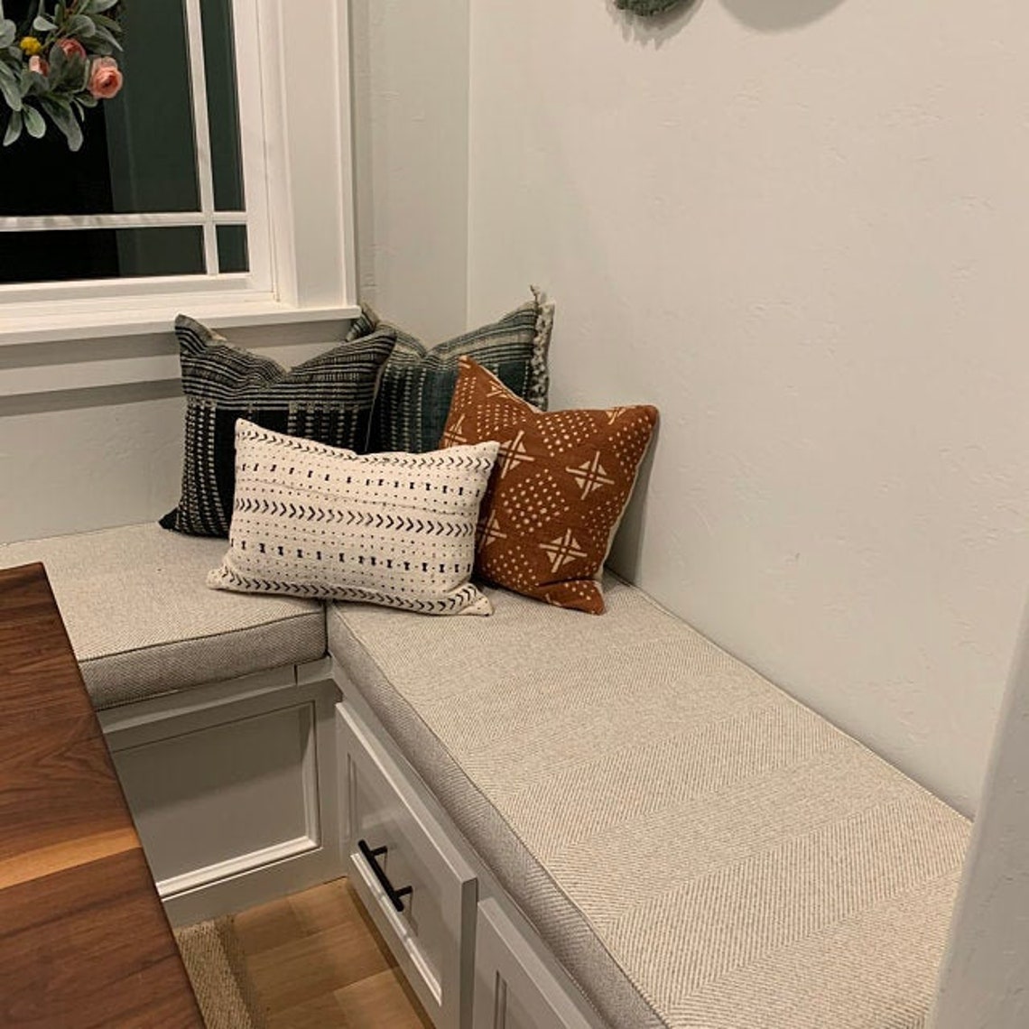 Dining Room Bench Cushions Lshaped Seating Area Custom Etsy