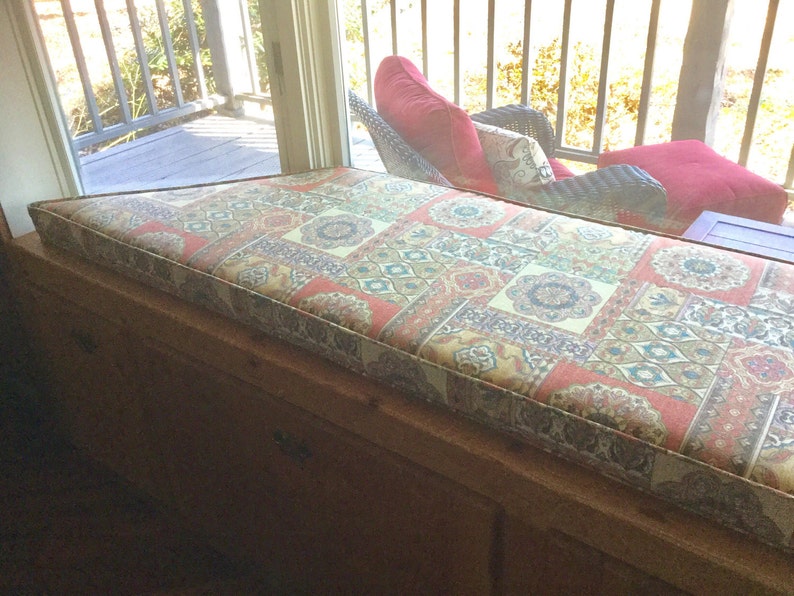 Custom Trapezoid Window Seat Cushion With High Density Foam Etsy
